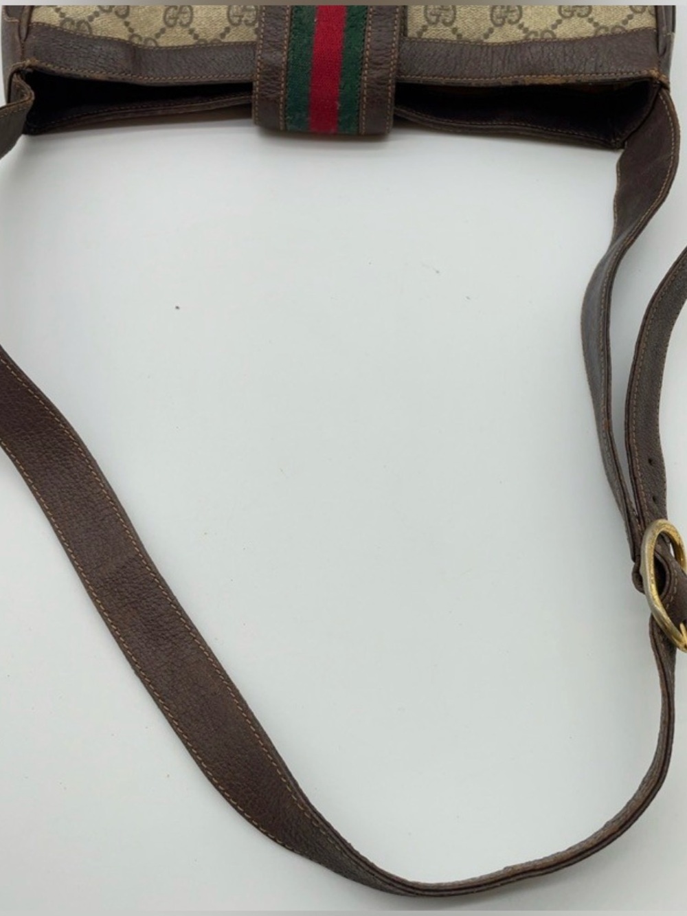 Auth Gucci GG Supreme Sherry Line Riding Boots Brown Shoulder Bag ๐ - Picture 13 of 15